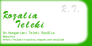 rozalia teleki business card