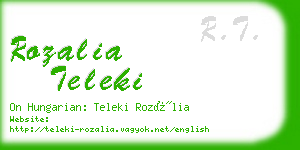 rozalia teleki business card